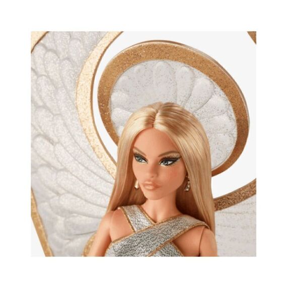 NEW Barbie Signature - 2022 Bob Mackie Barbie Holiday Angel Doll - Picture 5 of 13